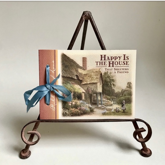 Vtg Friendship Quote Book, Happy is the House that Shelters a Friend, Xmas Gift - Picture 1 of 10